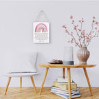 Inspirational Boho Scripture Wall Art Bible Verses Joshua 1:9 Wooden Hanging Sign Prayer Room Decor Religious Gift Christian Wall Decor for Home Office Bedroom Baby Boys Girls Room Nursery 8x10 Inches - Image 2