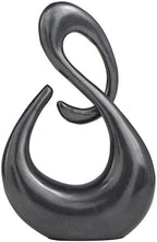 Deco 79 Aluminum Metal Abstract Decorative Sculpture Swirl Home Decor Statue, Accent Figurine 7" x 3" x 12", Dark Gray - Image 3