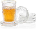 Modern Clear Coaster Set of 5- Glass Coasters for Drinks, Crystal Clear by Unknown