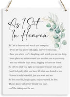 BELLOWDEER Inspirational Decor As I Sit In Heaven Christian Gifts Bible Verse Wall Art Scripture Wooden Hanging Sign for Modern Home Office Bathroom Bedroom Wall Art Decoration 8 x 10 Inches by BELLOWDEER