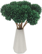 Tinsow 12PCS Artificial Ball Chrysanthemum Faux Flowers Bouquet Green - Image 4
