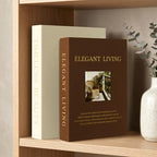 AKONEGE Set of 2 Linen Decorative Books with Hidden Storage for Home Decor by AKONEGE