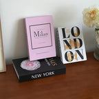 3 PCS Faux Decorative Books for Home Decor-Coffee Table Books Decor-Aesthetic Fake/Faux Books for Decoration,libros Decoration for Coffee Table, Shelf Accessories (3-Mix-MilanNewYorkLondon) - Image 3