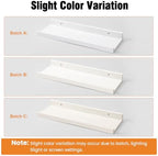 72inch Long Floating Shelves for Wall Decor, 3-Set Shelves with Lip, White - Image 5