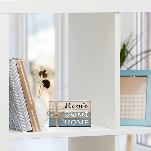 Mini Decorative Books For Home Decor, Small Wood Book Stack For Table Decor, Home Sweet Home decoration Books For Living Room Bookshelf, Farmhouse Stacked Books decoration（L50) - Image 4
