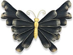LIFFY Metal Butterfly Wall Decor - Black Wall Art Outdoor Garden Art Sculptures Hanging for Patio, Living Room, Bedroom - Butterfly Gifts by LiffyArt