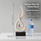 FJS Sandstone Abstract Flame Sculpture for Living Room Coffee Table Decor - Image 2