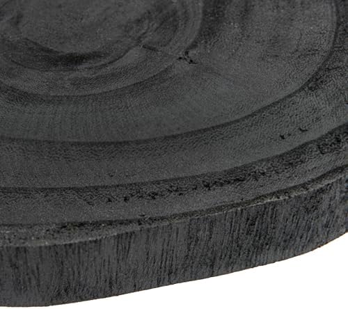 Creative Co-Op Decorative Paulownia Wood Pedestal, Black - Image 4