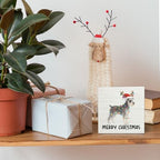 Schnauzer Merry Christmas Wooden Box Sign Desk Decor, Schnauzer Gifts, Christmas Dog Wood Block Sign for Home Bedroom Office Desk Table Shelf Wall Decorations, 5x5 Inch - Image 2