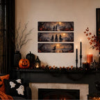 Rustic Halloween Decor, 3 Pcs Halloween Hanging Signs, Entryway Decor Wall - Image 6