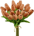 Mandy's 20pcs Artificial Burnt Orange Tulips by Mandys