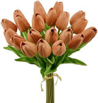 Mandy's 20pcs Artificial Burnt Orange Tulips by Mandys