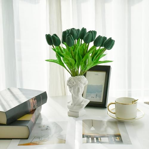 Mandy's 20pcs Artificial Dark Green Tulips - Image 6