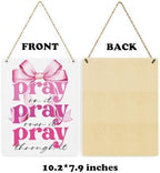 Pink Room Decor Christian Wall Decoration Bedroom Decor for Teen Girls Pink Dorm Room Decoration Bible Verses Wall Decor for Women Gift, Wooden Sign Wall Art Easter Decoration for Farmhouse Home Porch Bedroom Office - Image 7