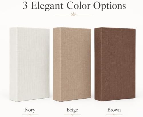Decorative Linen Faux Book Storage Box Neutral Decorative Book Accent,12" - Image 3