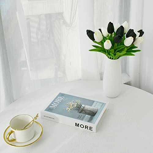 ONLY ART Artificial Black Tulips 20 Pcs – 13.5 Inch PU Faux Flowers with Bendable Stems for Home Décor, Wedding Centerpieces, DIY Floral Arrangements, New Year and Valentine's Day - Image 4