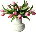 14 Pcs Real Touch Tulips Artificial Flowers Latex Stems Purple by Unknown