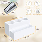 Matte White Countertop Detachable Hair Tool Organizer for Vanity - Image 4