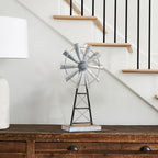 Charming Tall Galvanized Windmill Decor, Metal Windmill Accent for Farmhouse Shelf Decor and Living Room, Adding a Touch of Rustic Farmhouse Decor to Your Home Space - Image 2