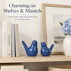 XMGZQ Small Ceramic Bird Statue and Sculpture for Home Decor Accents,Modern Animal Ornaments for Living Room,Bedroom,Coffee Table Centerpiece,Bookshelf,Cabinets,Cute Knick Knacks for Shelves (Blue) - Image 5