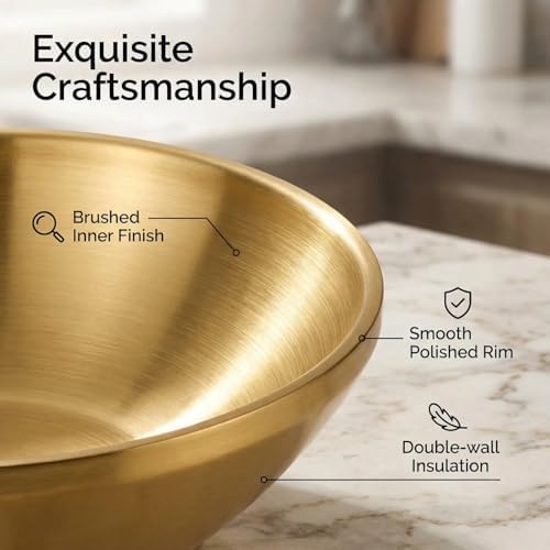 7.8" & 8.6" Gold Decorative Bowls Set of 2 for Entryway, Kitchen Counter - Image 5