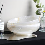 Luxury Decorative White Onyx Bowl, Large Key Bowl For Decor - Image 6
