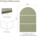 Large Arched Felt Bulletin Board, Sized 36" x 24" for Office & Wall Decor – 6 Customizable Adhesive Tiles with Pins are Perfect to Display Your Photos (Sage Green-B) - Image 2