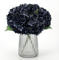 6Pcs 13" Dark Gray Hydrangea Artificial Flowers by Blooming+Paradise