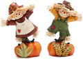 Hodao Fall Scarecrow Pumpkin Figurines, Thanksgiving Decor for Home by Hodao