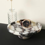 Marble Decorative Tray, 7" Round Marble Tray for Coffee Table - Image 5