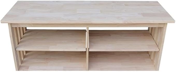 IC International Concepts, Mission Entertainment/TV Stand, Solid Real Wood - Image 10