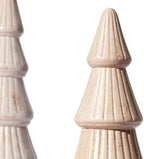 WONDROUS' DECO Wooden Christmas Tree Figurine, Tabletop Pink and Gold - Image 6