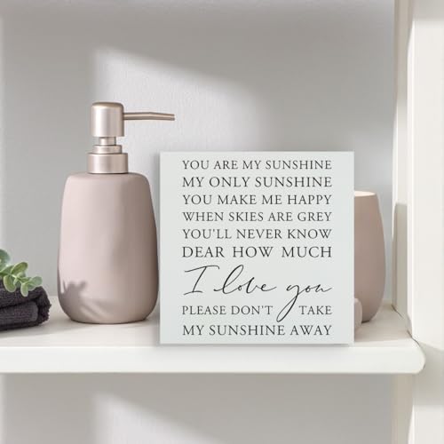 You are My Sunshine Sign Wood Sign, Inspirational Positive Quotes Wooden Block Decorations Sign Desk Decor for Home Office Classroom School Table Shelf Decoration - Image 7