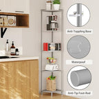 SUNMORY 5 Tier Corner Shelf, 65" Tall Corner Shelves for Living Room Decor - Image 3