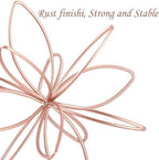 8" Metal Sphere Decor, Metal Floral Tabletop Sculpture, Abstract Tabletop Decorative Spheres for Home Decor (Rose Gold) - Image 2