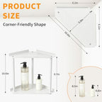 Jesginboo 2 Tier Bathroom Counter Organizer, Vanity Organizer Corner Shelf - Image 2