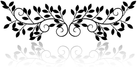 ESTART 2 Pcs Metal Tree Leaf Wall Art Vine Branch Decor, Black by ESTART