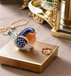 Robin Bird Jewelry Trinket Boxes Hinged Ring Box.Collectible Bird Figurines Home Decor Gifts for Women.Necklace Rings Earrings Organizer. - Image 4