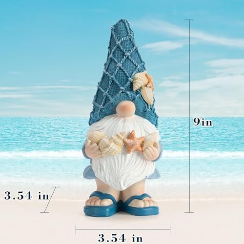Etlemonde Beach Coastal Gnomes Statue Home Seashell Decor - Image 2