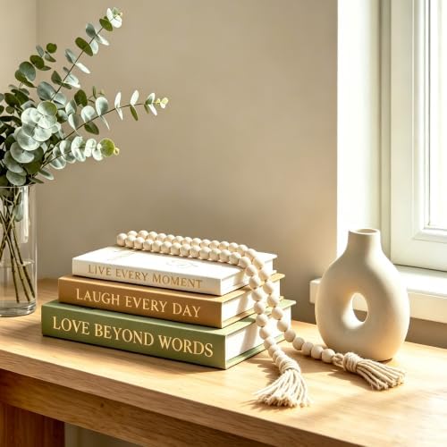 Aesthetic Decorative Books, Set of 3 Fake Book Boxes with Storage Space - Image 6