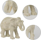 Guichifun Elephant Statue Decor, Cream, 7.25 x 3.25 x 5.75 Inch - Image 4
