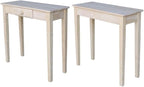 IC International Concepts, Rectangular Hall Table W/Drawer, Solid Real Wood - Image 6