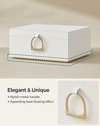 SONGMICS 2-Layer Jewelry Box with Handle, Removable Tray, Floating Effect - Image 3