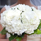 Coferset 3pcs Lifelike Real Touch Hydrangea Artificial Flowers,White - Image 5