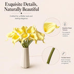 Mandy's 20pcs Light Yellow Calla Lily Artificial Flowers - Image 4