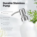 Prus Waso White Soap Dispenser Bathroom Set, Silver & White - Image 3