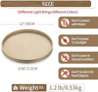 Hanobe Round Decorative Tray for Coffee Table Decor, Modern Matte Finish - Image 6