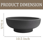 LIN CHUAN Decorative Bowl, Large Fruit Bowl, Artificial Stone Black - Image 6