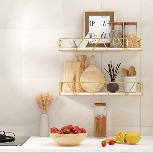 Floating Shelves Set of 3, Wood Wall Shelf, Farmhouse Shelf for Bedroom - Image 4