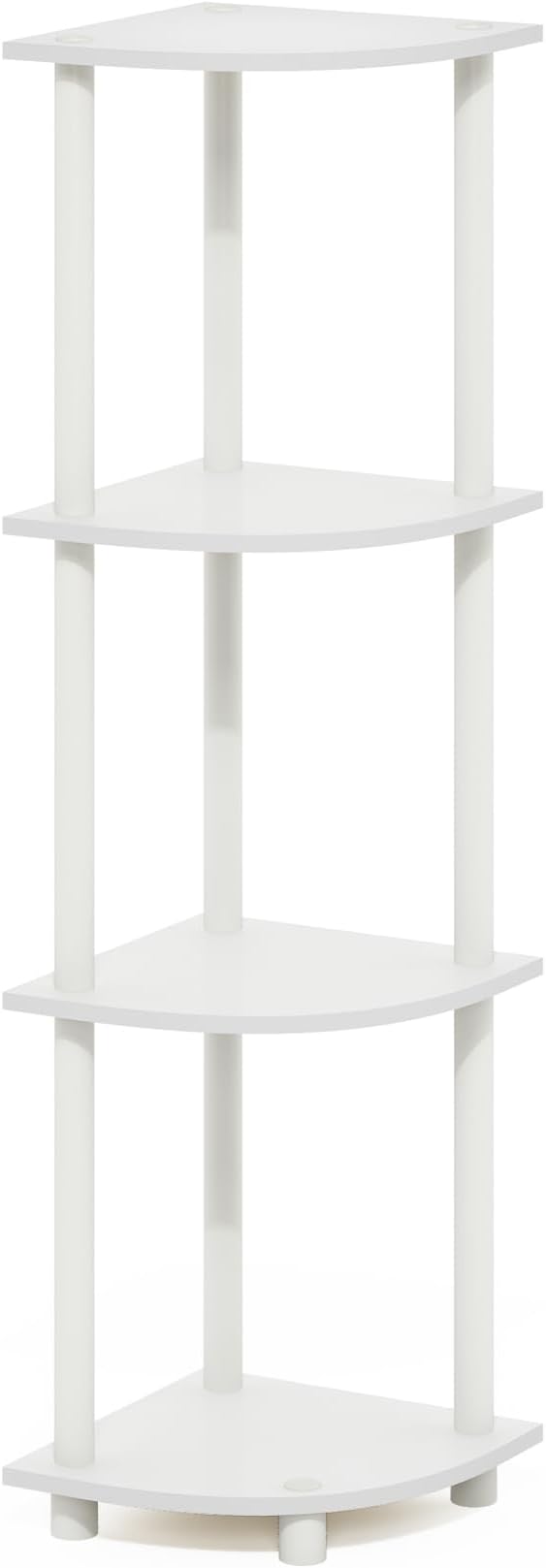 Furinno Turn-N-Tube Corner Shelf, 4-Tier Corner Bookshelf, Display Storage - Image 5